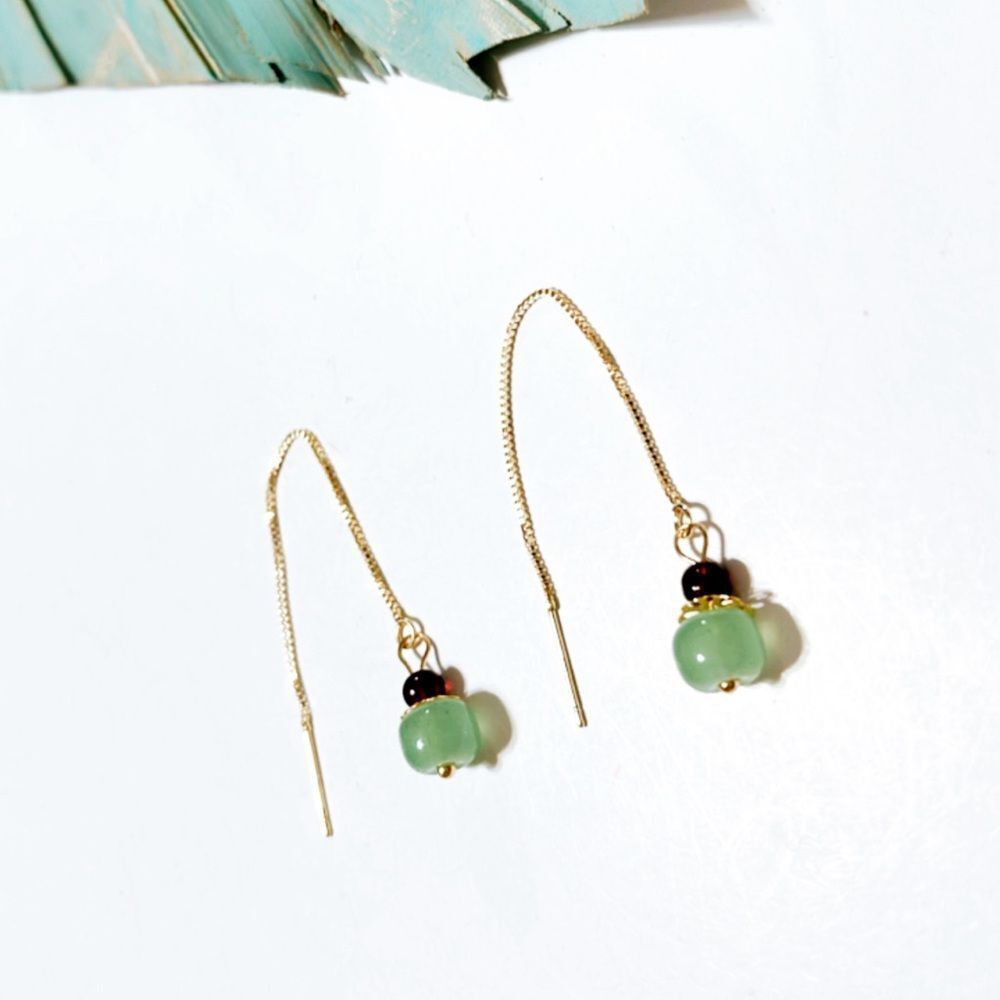 Crystal threader earrings S160